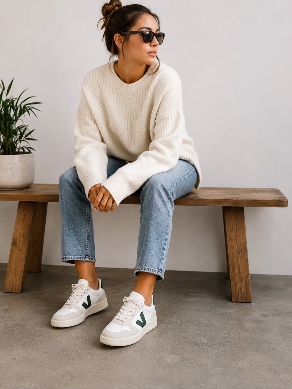 🤍💚 Veja V-90 Leather Sneakers – Women’s US 9 / EU 40 - Picture 4 of 8